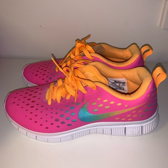 Nike Free Run 5.0 - Youth Girls Running Shoes - Picture 2 of 9